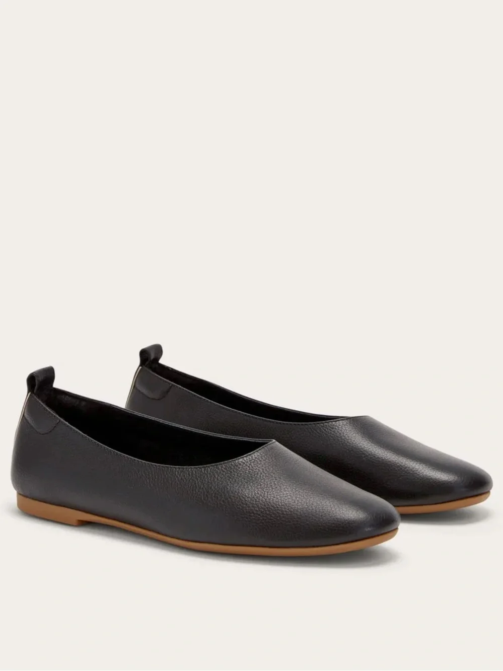 Everlane Day Glove Flat Black Leather Ballet Slip On Size 8.5 NWOB Chic - Picture 1 of 9